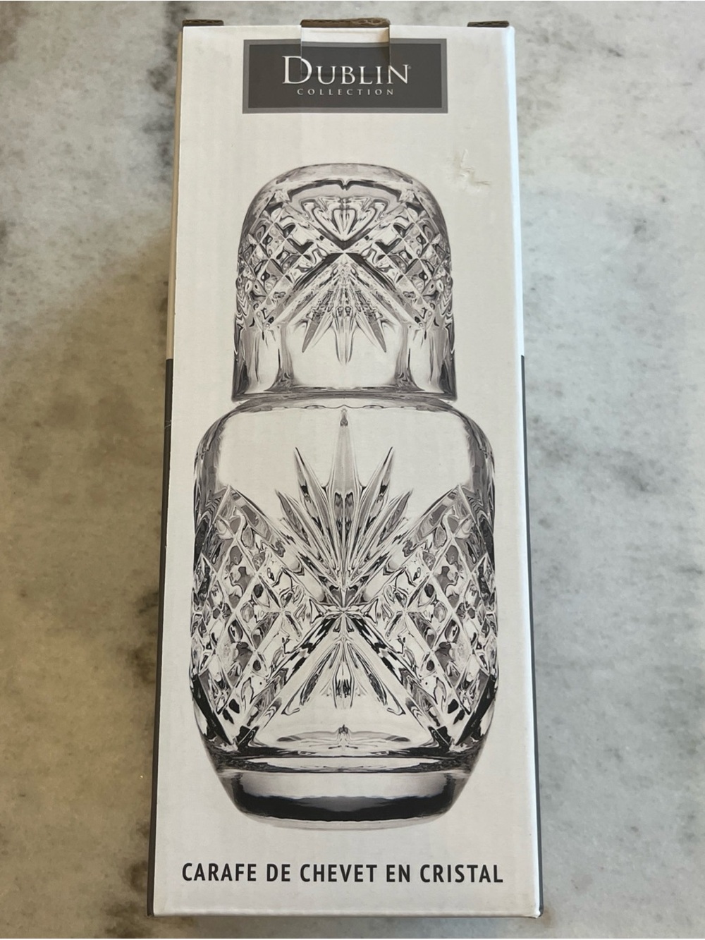 DUBLIN COLLECTION - CRYSTAL NIGHT CARAFE - And Glass BY GODINGER - NEW IN BOX